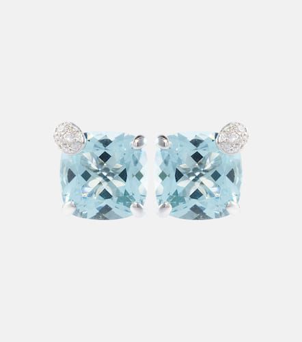 Boucles d'oreilles Peekaboo en or blanc 18 ct, aquamarine et diamants - Bucherer Fine Jewellery - Modalova