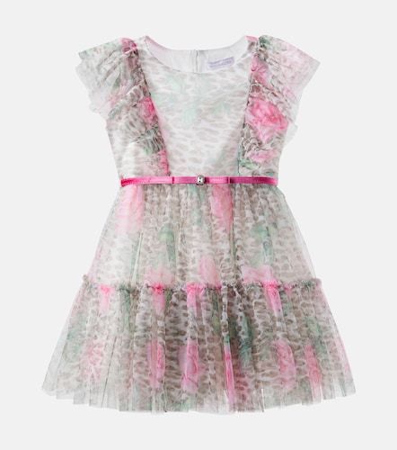 Robe en tulle à motif léopard - Monnalisa - Modalova