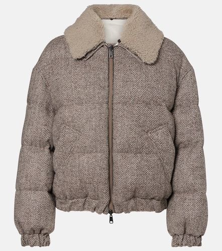 Veste doudoune en laine mélangée - Brunello Cucinelli - Modalova