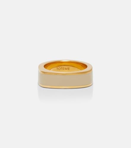 Bague Signature en plaqué or 18 ct - Toteme - Modalova