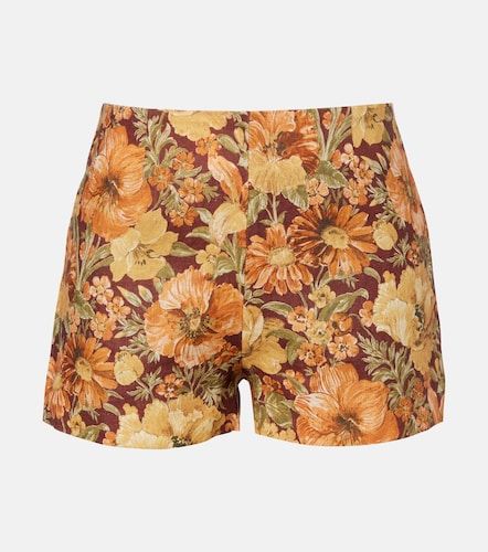 Short Lila en lin à fleurs - Faithfull - Modalova