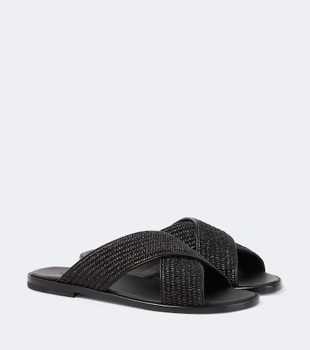 Mules Otawi en raphia - Manolo Blahnik - Modalova