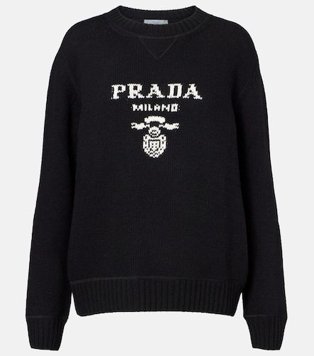 Pull en laine et cachemire à logo - Prada - Modalova