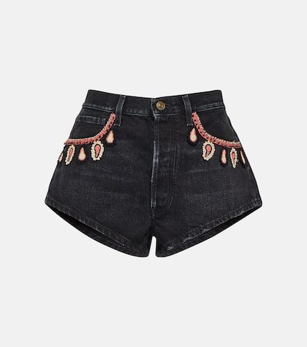 Alanui Short brodé en jean - Alanui - Modalova