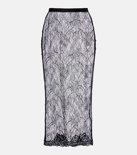 Jupe midi en dentelle florale - Valentino - Modalova