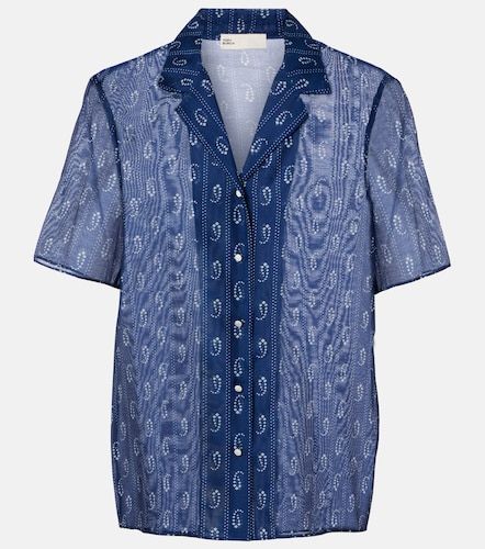 Chemise imprimée en coton et soie - Tory Burch - Modalova