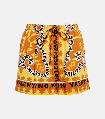 Short imprimé en crêpe de soie - Valentino - Modalova