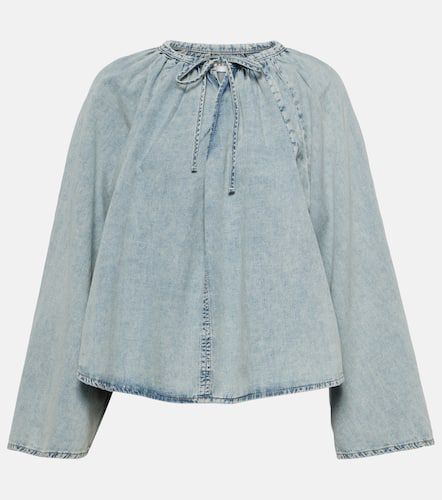 Frame Top en denim de coton et lin - Frame - Modalova