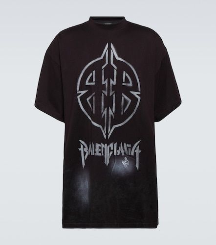 T-shirt Metal BB en jersey de coton - Balenciaga - Modalova