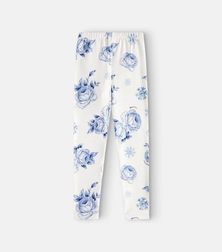 Legging Roses Snowflakes imprimé - Monnalisa - Modalova