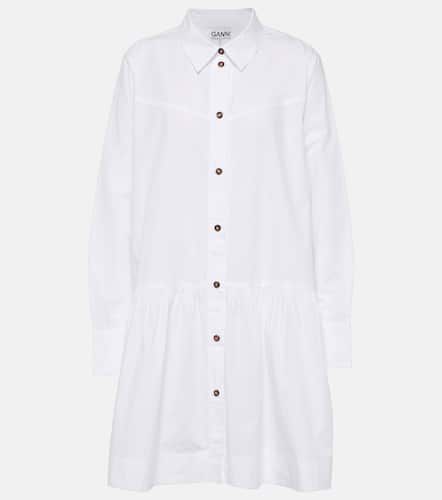 Ganni Robe chemise en coton - Ganni - Modalova