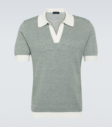 Thom Sweeney Polo en coton et lin - Thom Sweeney - Modalova