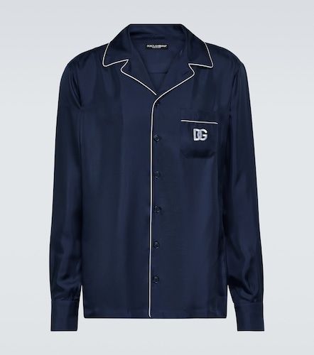 Chemise de pyjama en soie brodée - Dolce&Gabbana - Modalova