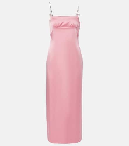 Robe midi Envers brodée en satin - Blumarine - Modalova