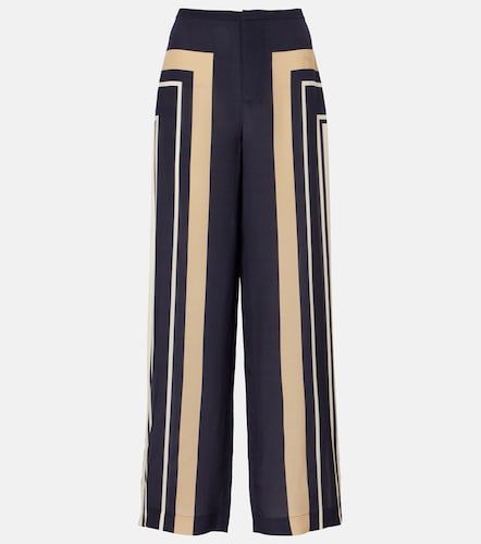 Pantalon ample Pietra imprimé en soie - SIR - Modalova