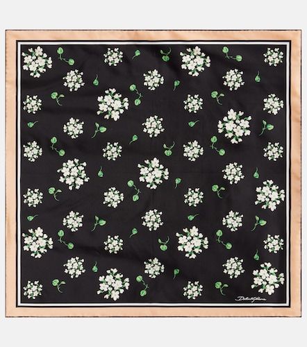 Foulard en soie à fleurs - Dolce&Gabbana - Modalova