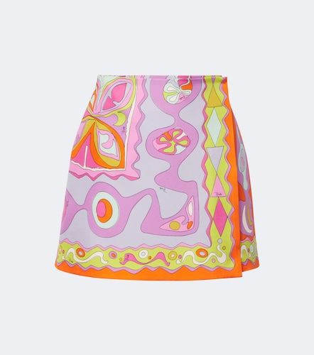 Mini-jupe portefeuille Angoli en sergé - Pucci - Modalova
