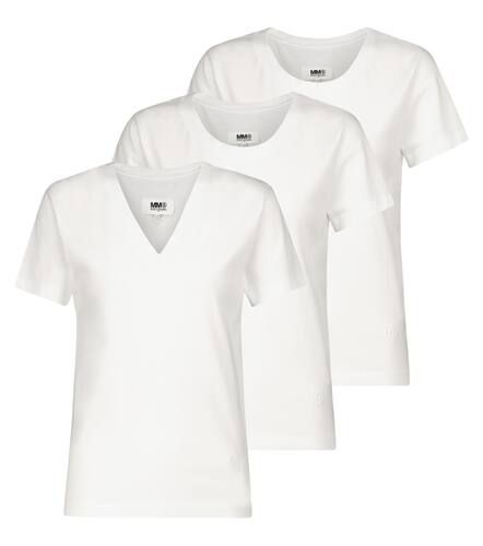 Set de trois t-shirts en coton - Mm6 Maison Margiela - Modalova