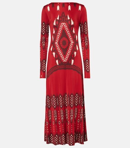 Robe midi en jersey à imprimé - Johanna Ortiz - Modalova