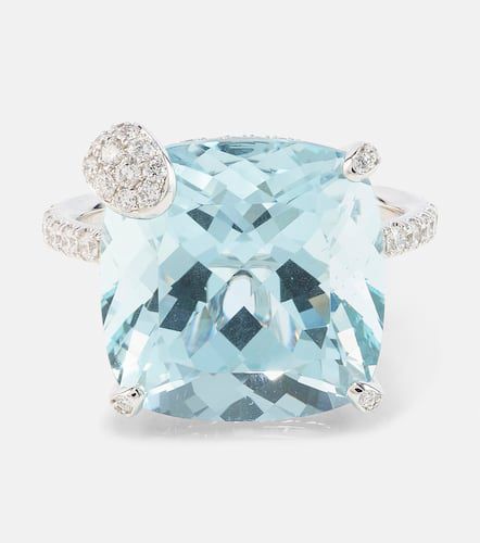 Bague Peekaboo en or blanc 18 ct, aquamarine et diamants - Bucherer Fine Jewellery - Modalova