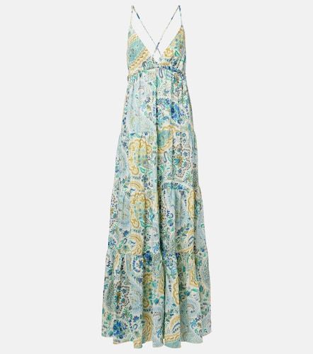 Robe longue en coton à motif cachemire - Etro - Modalova
