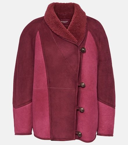 Veste Abeni en daim et shearling - Marant Etoile - Modalova