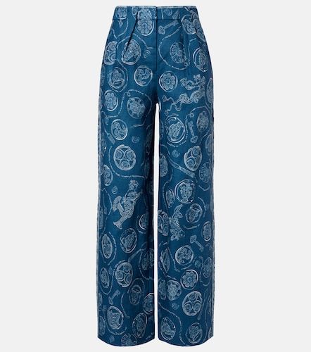 Alémais Pantalon ample Lucky en lin à imprimé - Alemais - Modalova