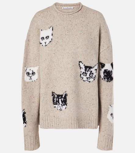 Pull en jacquard de laine mélangée - Acne Studios - Modalova