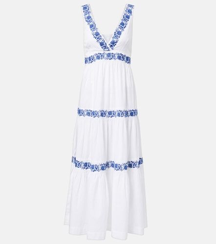 Robe longue Cannes brodée en coton - Heidi Klein - Modalova