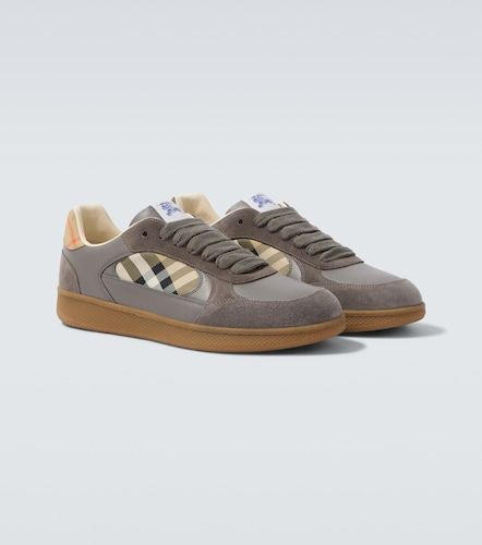 Baskets Terrace en cuir et daim - Burberry - Modalova