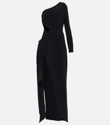 Robe longue asymétrique en cady - Elie Saab - Modalova
