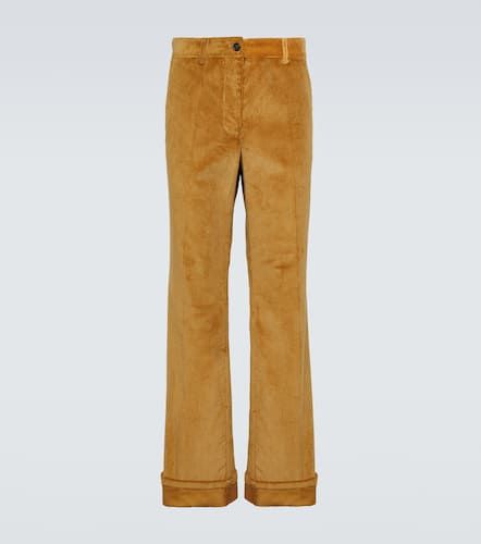Pantalon flare en velours ctel - Miu Miu - Modalova