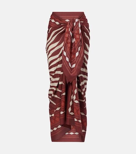 Paréo de plage en coton à imprimé - Johanna Ortiz - Modalova