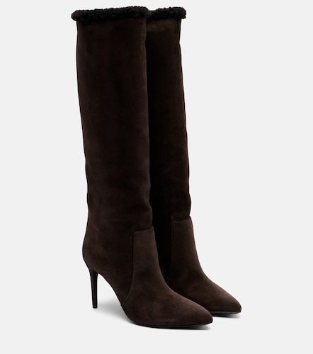 Bottes Stiletto 85 en daim et shearling - Paris Texas - Modalova
