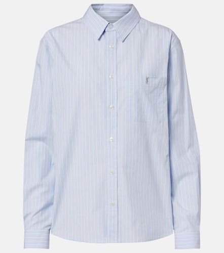 Chemise rayée en popeline de coton - Saint Laurent - Modalova