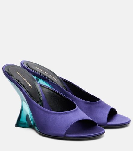 Mules compensées en satin - Dries Van Noten - Modalova