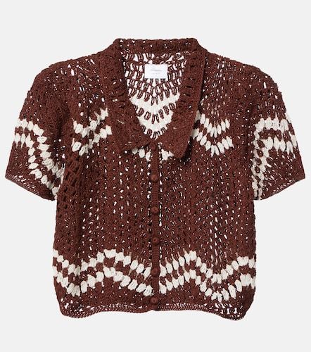 Top raccourci en crochet de coton - Anna Kosturova - Modalova