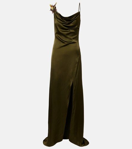 Blumarine Robe longue en satin - Blumarine - Modalova