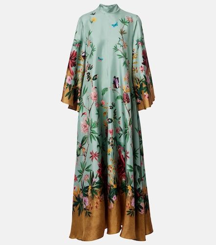 Robe longue Magnifico en soie à fleurs - La DoubleJ - Modalova