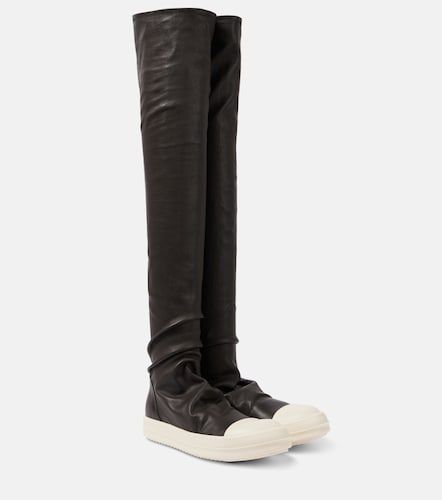 Baskets montantes Stocking en cuir - Rick Owens - Modalova