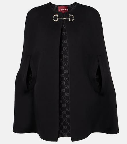 Cape Horsebit en laine et soie - Gucci - Modalova