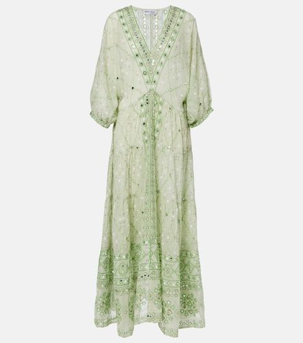 Robe longue en coton à ornements - Juliet Dunn - Modalova