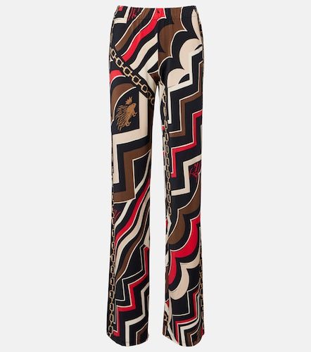 Pantalon droit imprimé en satin - Pucci - Modalova