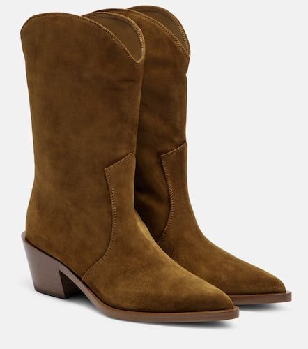 Bottines Western 45 en daim - Gianvito Rossi - Modalova