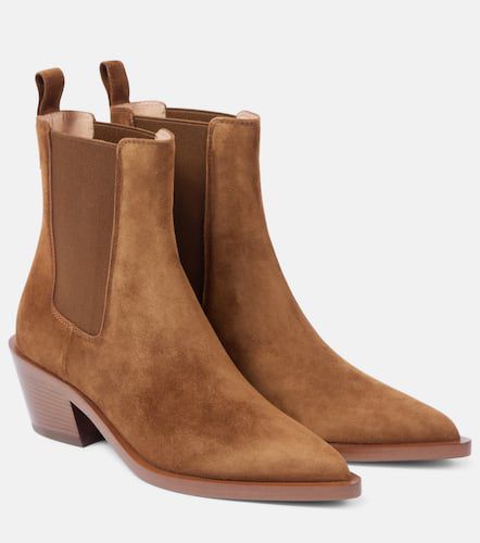 Bottines Western 45 en daim - Gianvito Rossi - Modalova