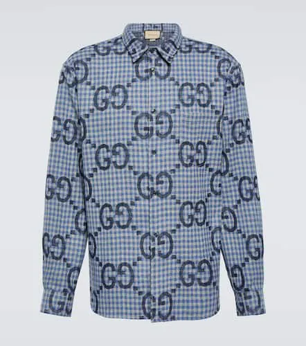 Chemise GG Jumbo en laine à carreaux - Gucci - Modalova