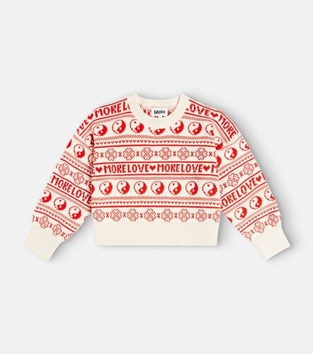 Molo Pull Gerrie en coton intarsia - Molo - Modalova