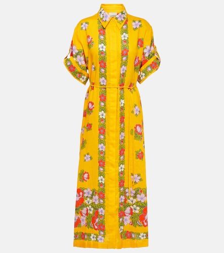 Almais Robe chemise en lin  fleurs - Alemais - Modalova