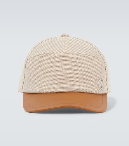 Casquette Enky en toile de coton et cuir - Christian Louboutin - Modalova