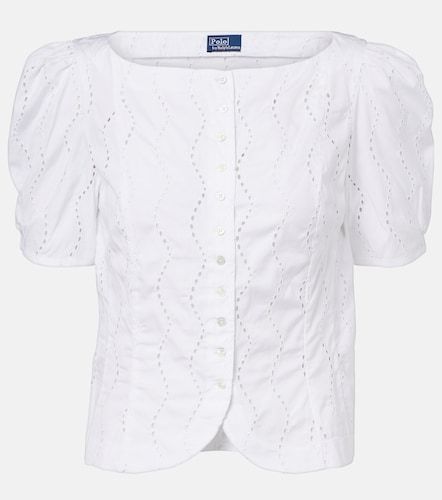 Top en coton à broderies anglaises - Polo Ralph Lauren - Modalova